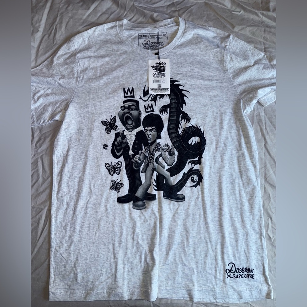 Superare x Dosbrak Bruce Lee Muhammad Ali shirt. Size XL